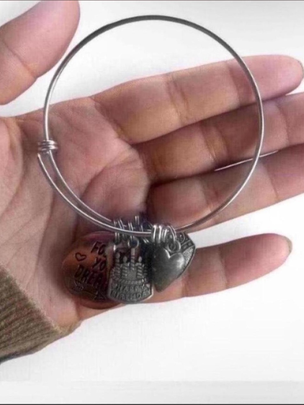 Silver charm bracelet